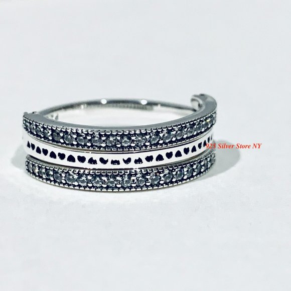Pandora Flipping Hearts of PANDORA Ring 197404CZ - Picture 1 of 7